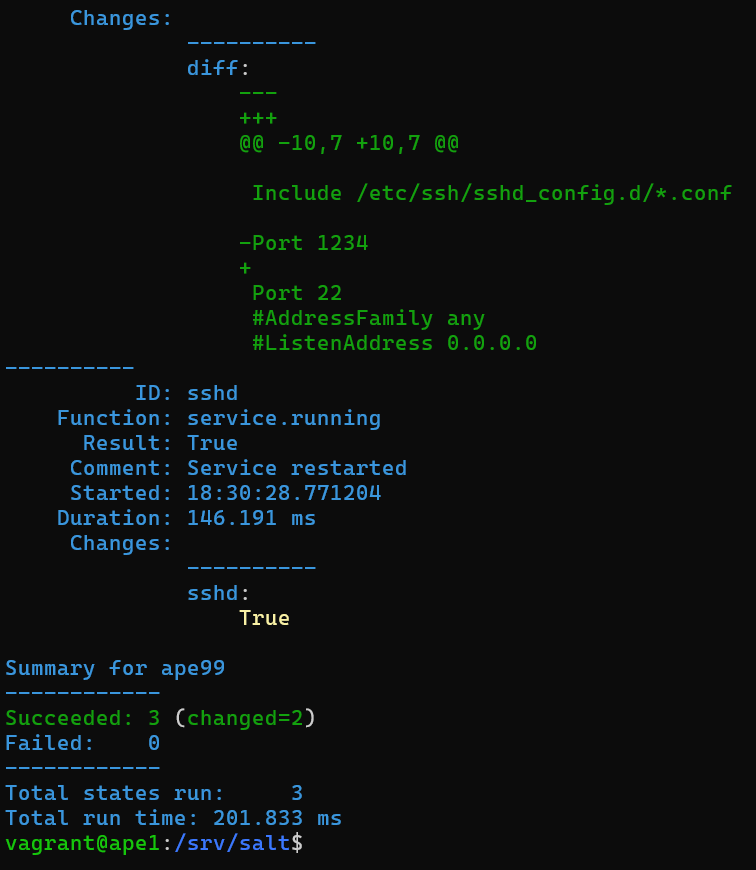Vastaus moduulin ajamisesta