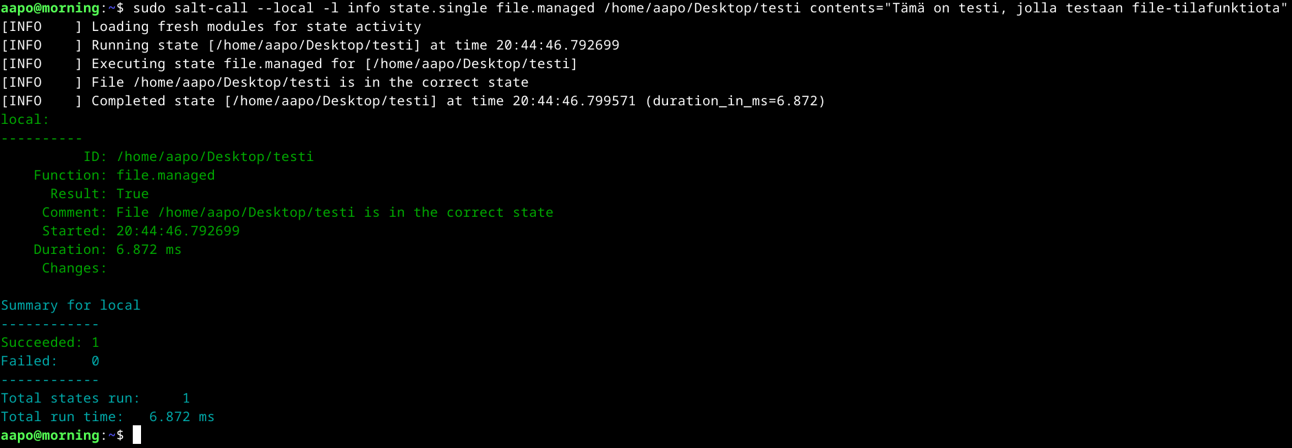 Idempotentti vastaus file-tilafunktiosta