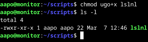 Tiedoston käyttöoikeuksien muuttaminen